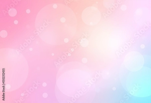 Fototapeta Delicate pastel circles in a soft gradient.