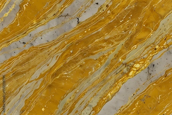 Fototapeta Old dirty yellow grunge paint wall texture