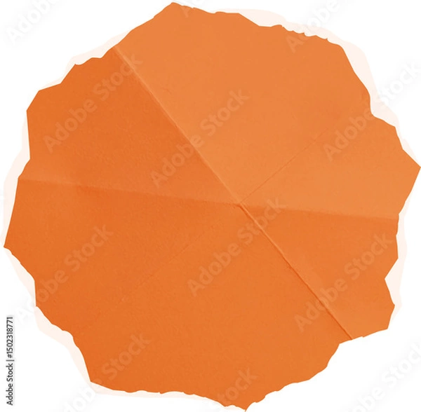 Obraz Torn paper sheet crumpled realistic. Ripped fragments for collage, banner, message label, text box, sticker, poster