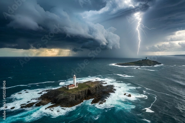 Obraz a storm approaching the open sea
