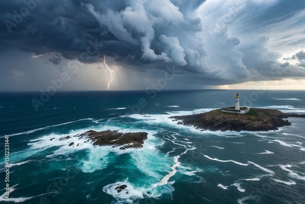 Obraz a storm approaching the open sea