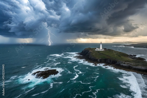 Obraz a storm approaching the open sea