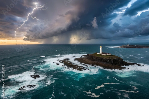 Obraz a storm approaching the open sea
