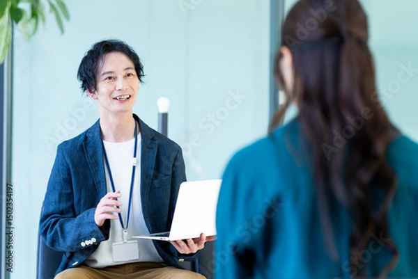 Obraz 営業するビジネスマン　撮影協力:スカパー東京メディアセンター