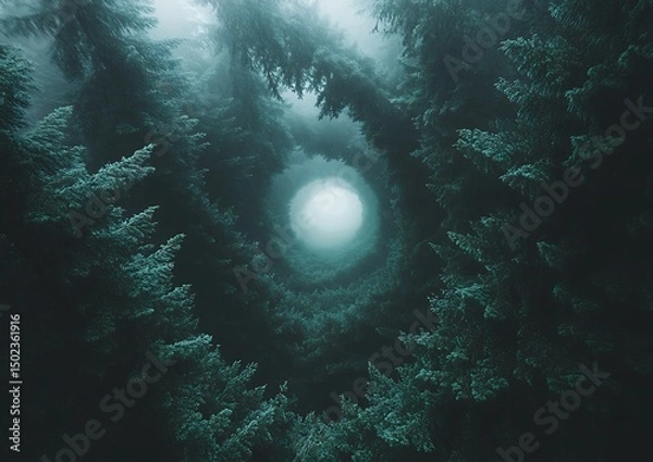 Obraz Mystical forest tunnel