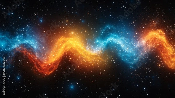 Obraz Cosmic nebula swirls in vibrant hues (1)