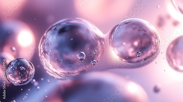 Fototapeta Abstract spheres in soft light