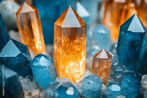 Obraz Cluster of vibrant crystals