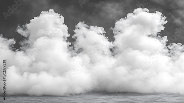 Obraz Massive white clouds against a dark sky