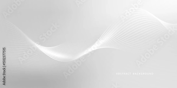 Obraz gray and white abstract background modern vector illustration