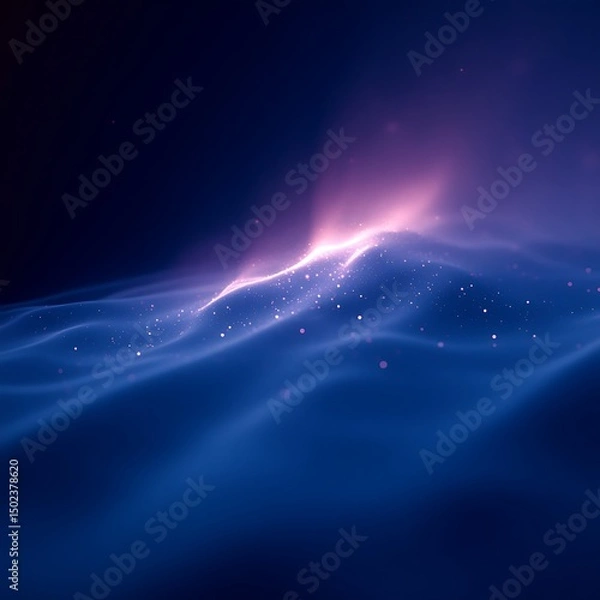 Obraz Abstract wave of light and particles