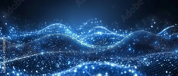 Obraz Abstract digital wave form