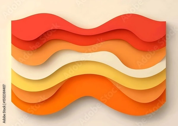 Obraz Abstract wavy layers of color