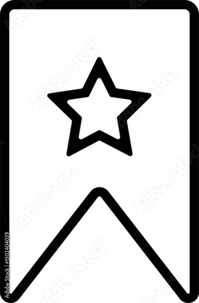 Obraz Bookmark icon vector on white background Art & Illustration