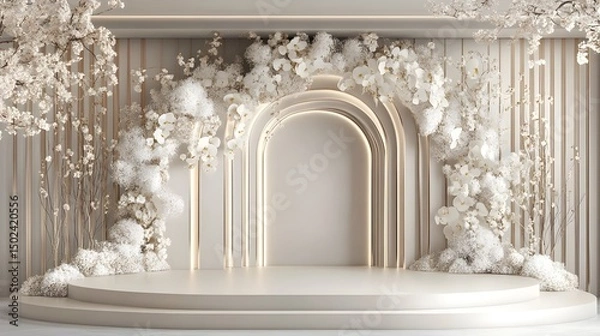 Obraz wedding bouquet background generative AI