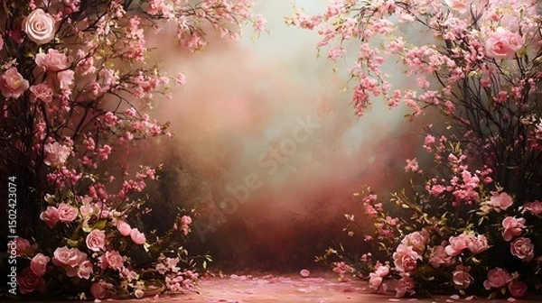 Obraz wedding bouquet background generative AI