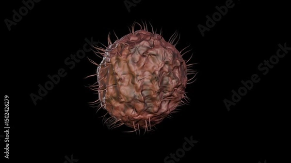 Obraz Cryptobiosis. Anhydrobiosis. Organism drying out entering dormant state.  Seed dries up entering dormancy. 3d render illustration