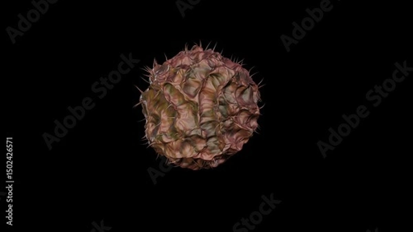 Obraz Cryptobiosis. Anhydrobiosis. Organism drying out entering dormant state.  Seed dries up entering dormancy. 3d render illustration