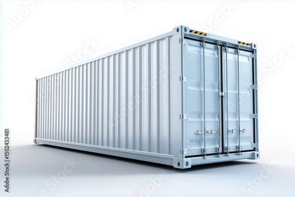 Fototapeta Shipping container on a plain background