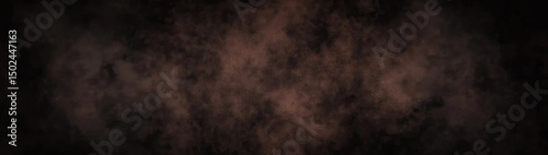 Obraz A dark, abstract background with blurred, swirling patterns in shades of brown and black