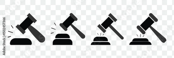Obraz Gavel icon Black and white logo