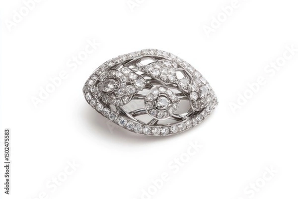 Fototapeta Elegant diamond brooch
