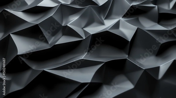 Obraz Modern polygonal black