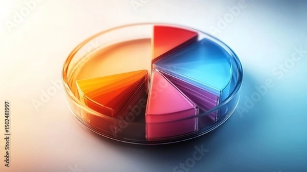 Obraz pie chart on white background