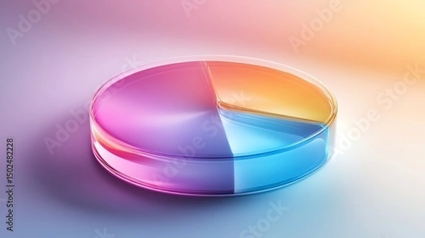 Obraz pie chart on white background