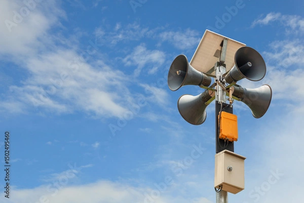 Obraz Solar powered audio system enhances communication in outdoor environments