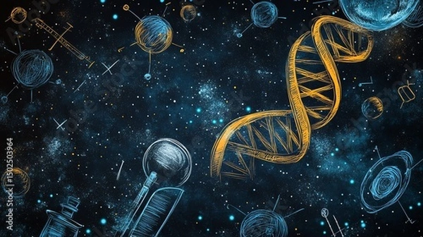 Obraz Science facts infographic