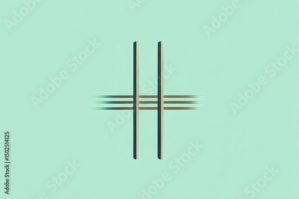 Obraz Modern minimal monogram H with gold and abstract design AI generated