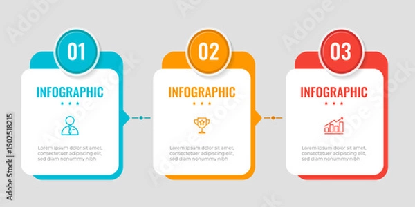Obraz Modern timeline infographic 5 options.	