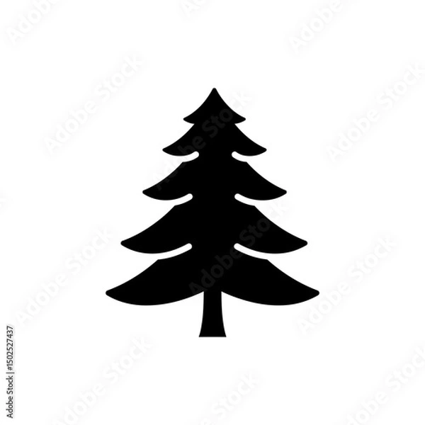 Fototapeta Lone Pine Tree with Symmetrical Branches Icon