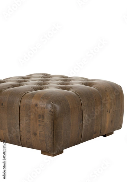 Obraz Rectangular brown leather ottoman