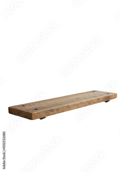 Obraz Rustic wooden plank shelf