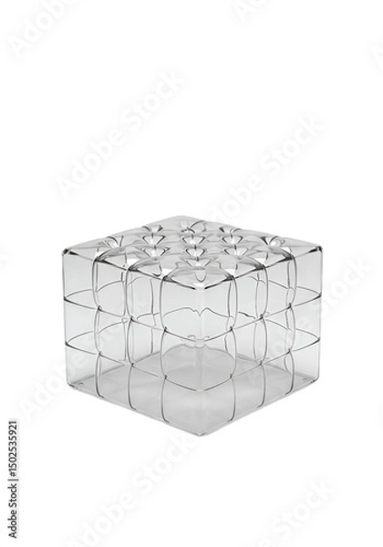 Obraz Transparent cube ottoman