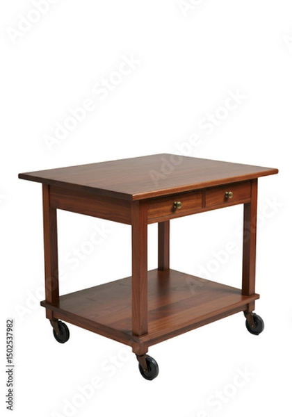 Obraz Wooden service cart with drawer