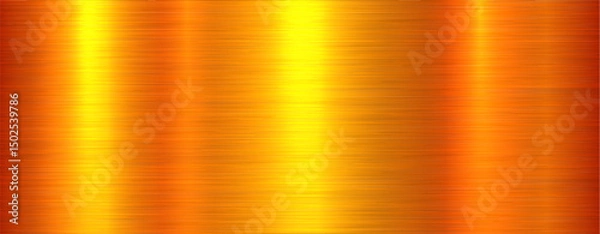 Fototapeta Brushed metal gold texture background, shiny lustrous golden metallic pattern background.