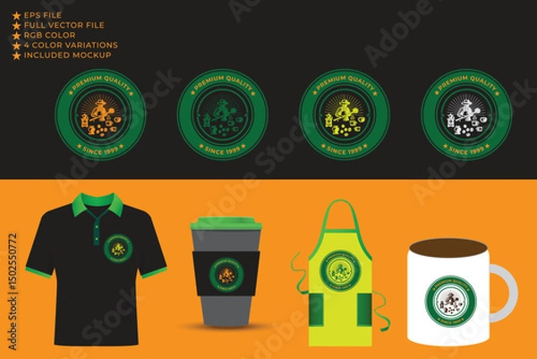 Fototapeta logo design full vector file 4 color variation