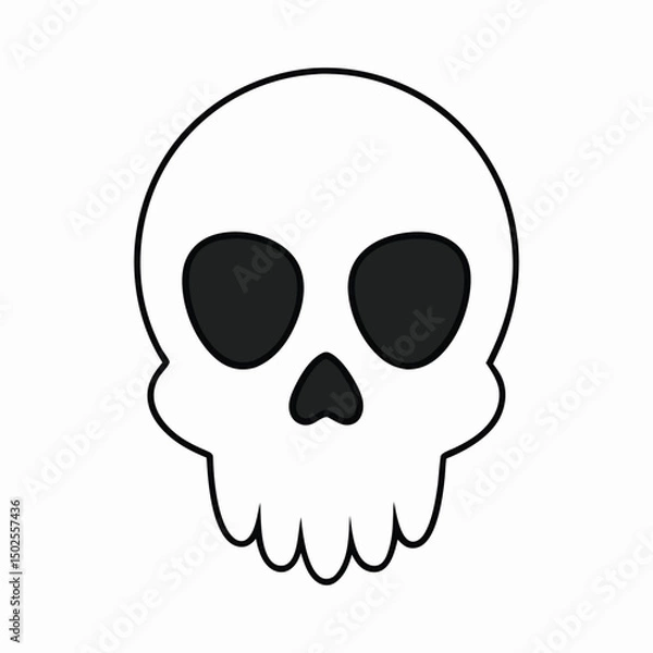 Obraz Halloween Skull Vector Illustration.