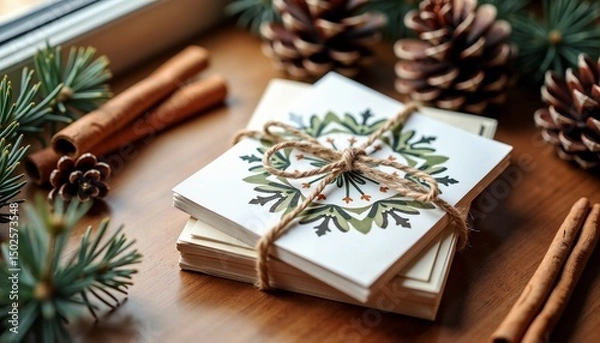 Fototapeta holiday card stack