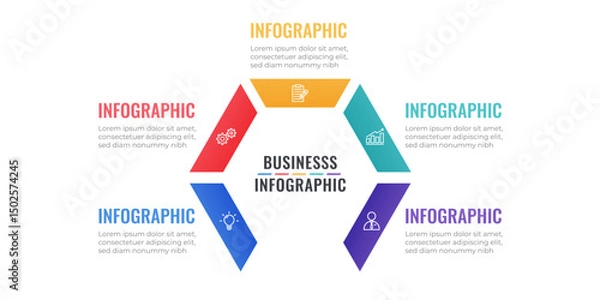 Obraz Modern timeline infographic 3 options.	