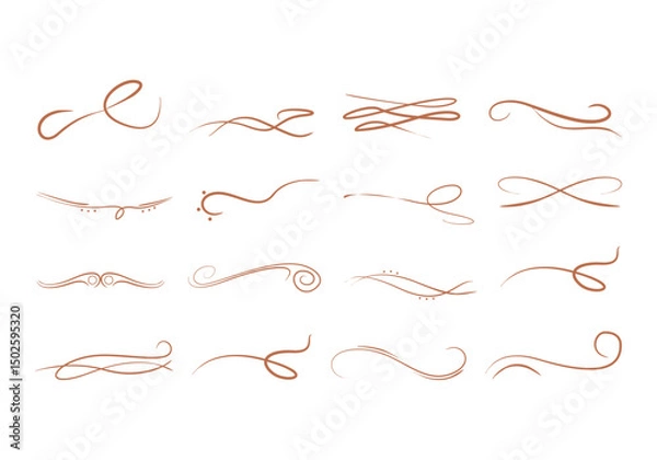 Fototapeta Elegant Decorative Wavy Line