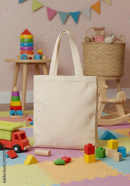 Obraz Blank tote bag in children's playroom