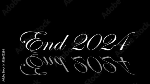 Fototapeta End of 2024 Greeting Animation with Particles & Sparks - New Year Countdown, Fireworks, Festive Celebration, Sparkling Wishes, Happy New Year 2025, Countdown to 2025, Holiday Party Video 4K.