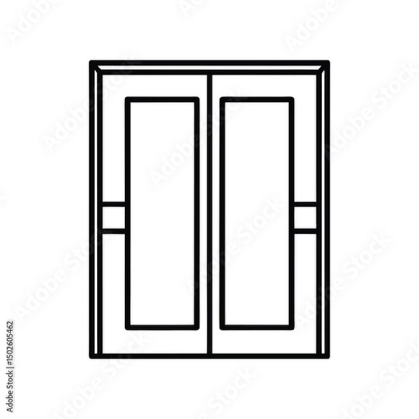 Obraz vector illustration of an open window
