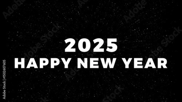 Fototapeta Happy New Year 2025 Countdown with Bokeh Background, Sparkles & Fireworks - Festive Celebration, Countdown Timer, New Year's Eve Party, 2025 Countdown Animation, Holiday Bokeh Lights 4K.