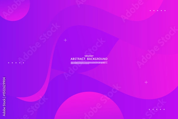 Obraz Abstract pink and purple gradient wave liquid geometric background with liquid color gradient style. Suitable for banner, flyer. Vector Eps10