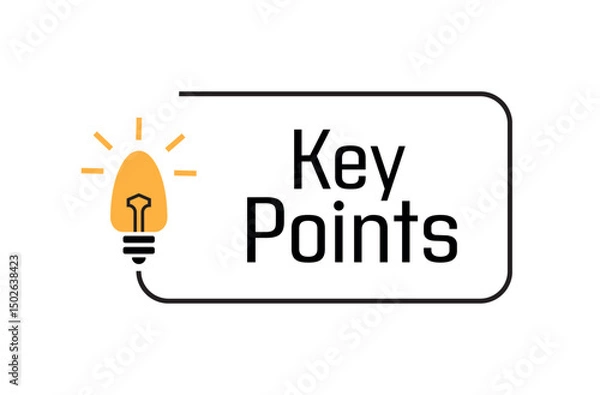 Fototapeta key points text on white background	